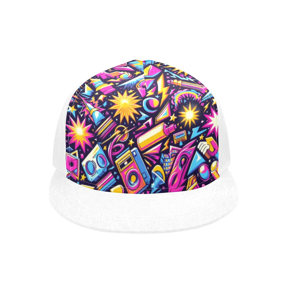 90s Sonic BOOM! Snapback Hat - Peach Suede