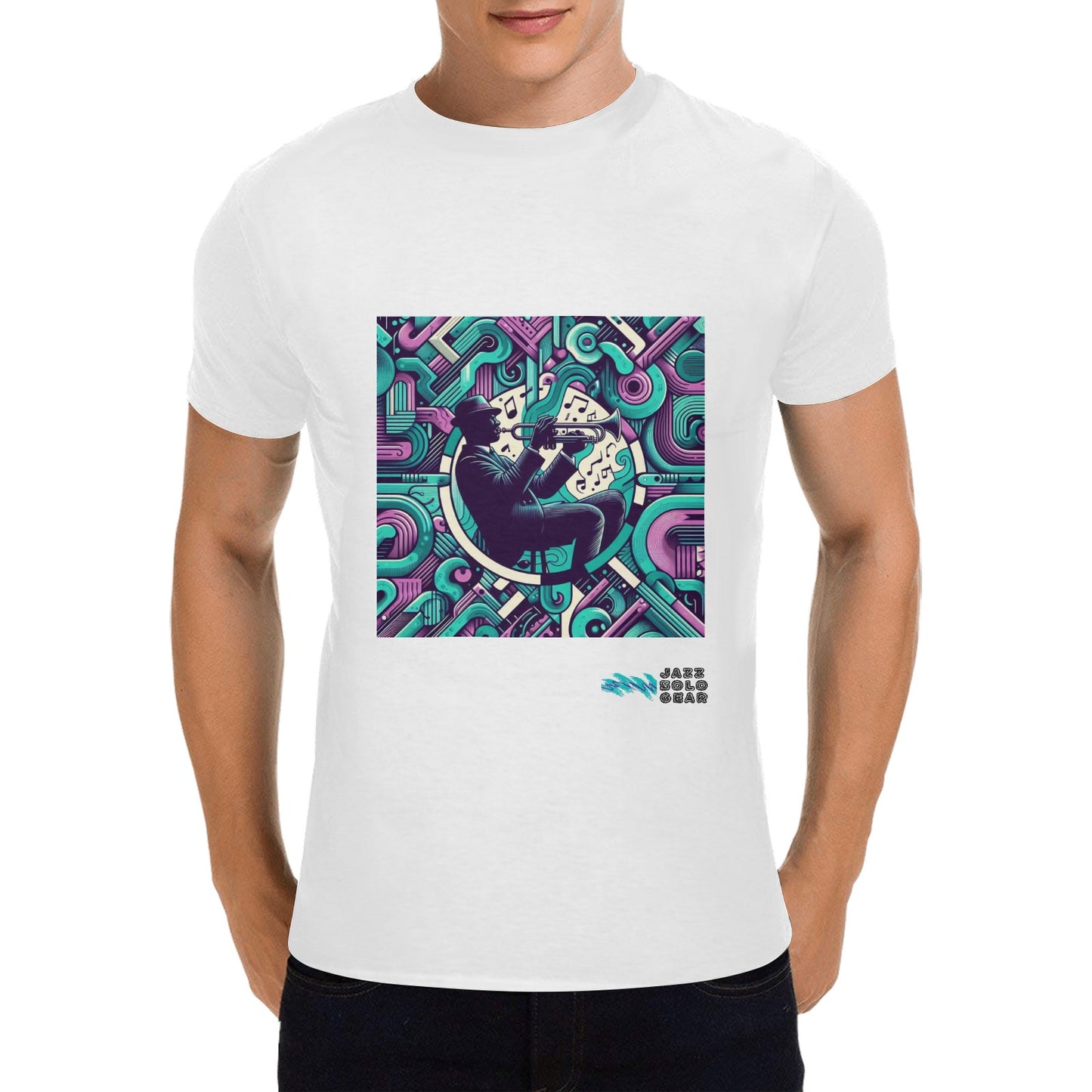 Literal Jazz Soloist 90s Jazz Solo Pattern Men's T-Shirt