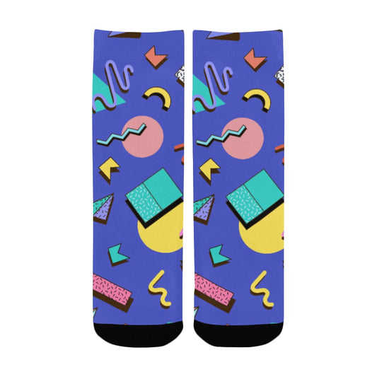 Nostalgic 90s Aesthetic Design Kid's Custom Socks