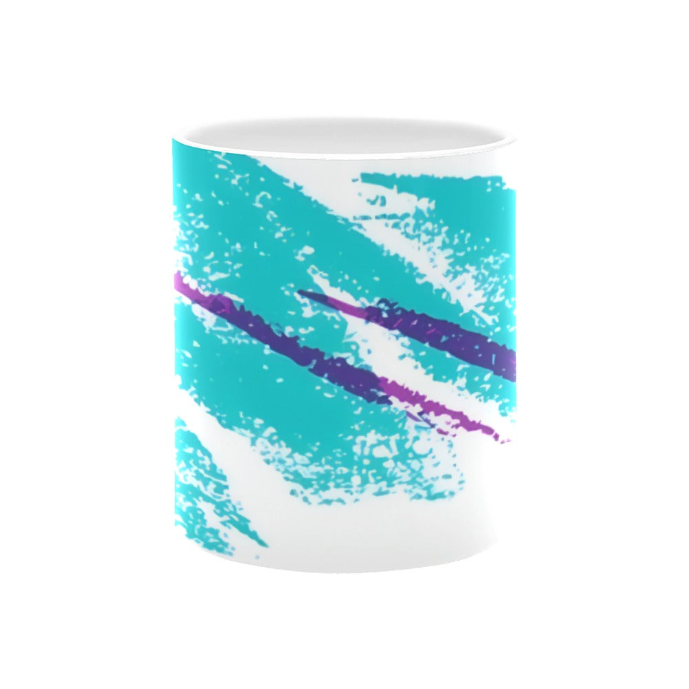 90s Jazz Solo Paper Cup Pattern Classic White Mug (11 OZ)