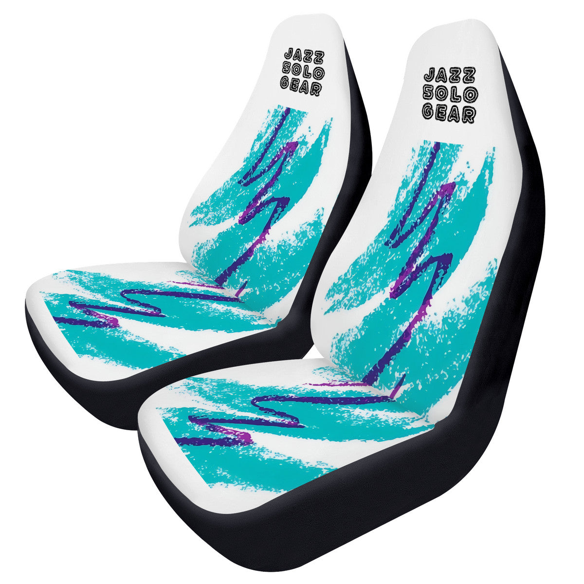 90s Jazz Solo Cup Pattern Front Car Seat Covers w/Logo