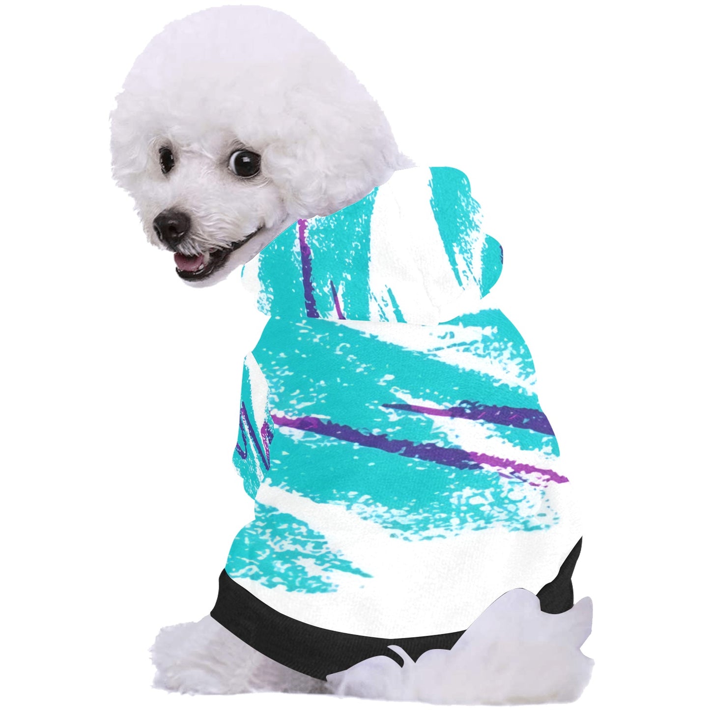 90s Jazz Solo Paper Cup Pattern All Over Print Pet Dog Hoodie