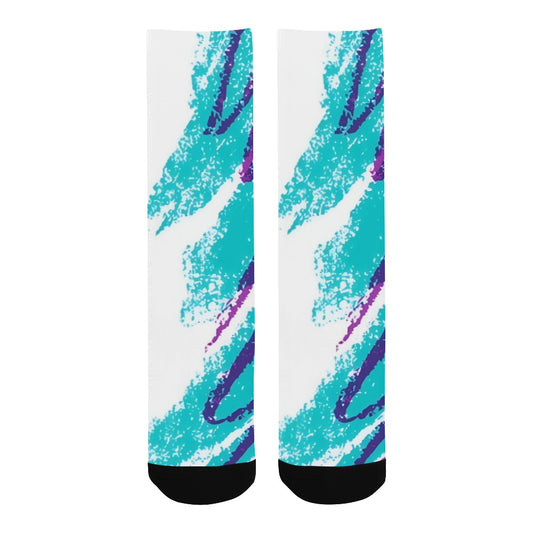 90s Jazz Solo Paper Cup Pattern Men's Custom Socks