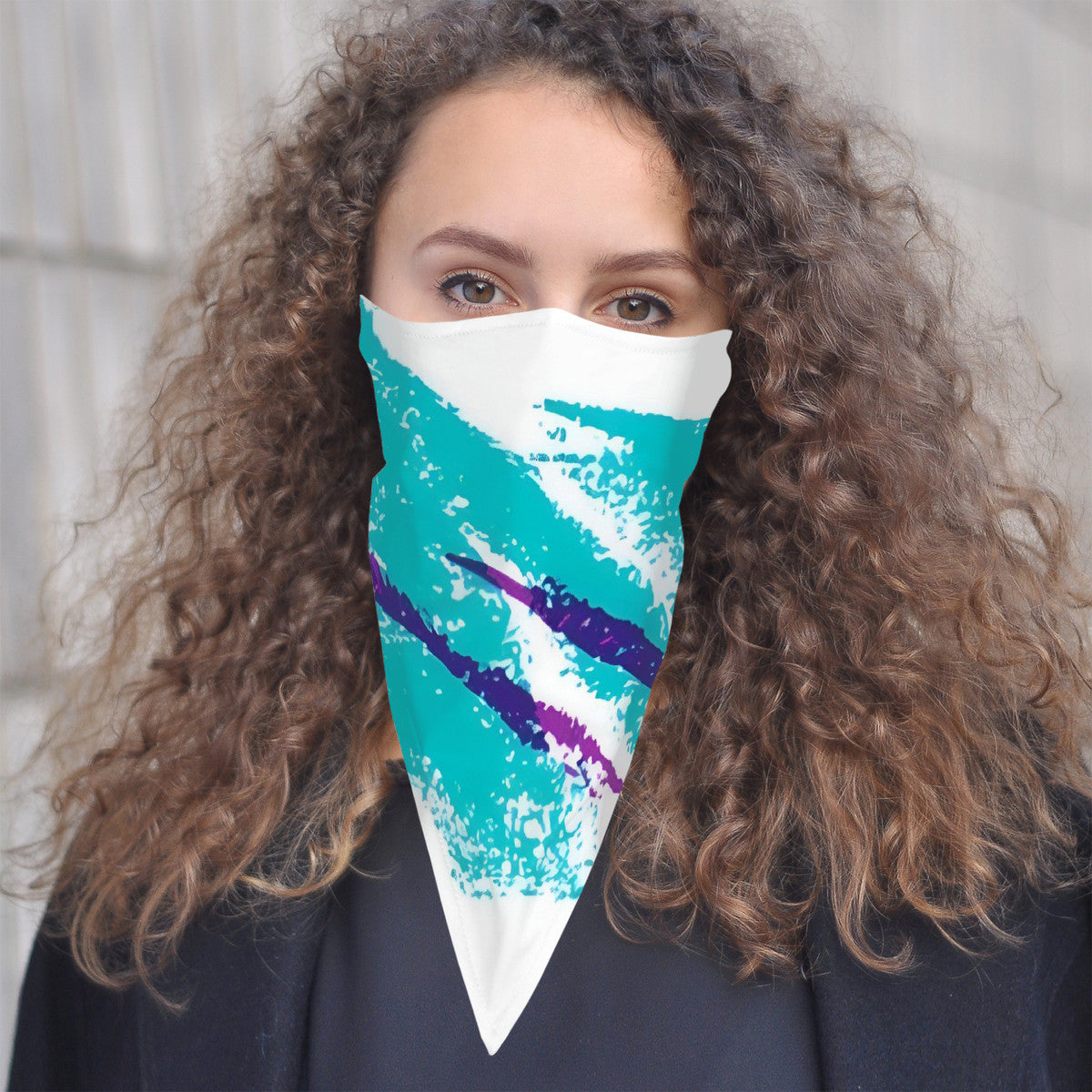 90s Jazz Solo Cup Pattern Printed Snood Scarf/Bandana