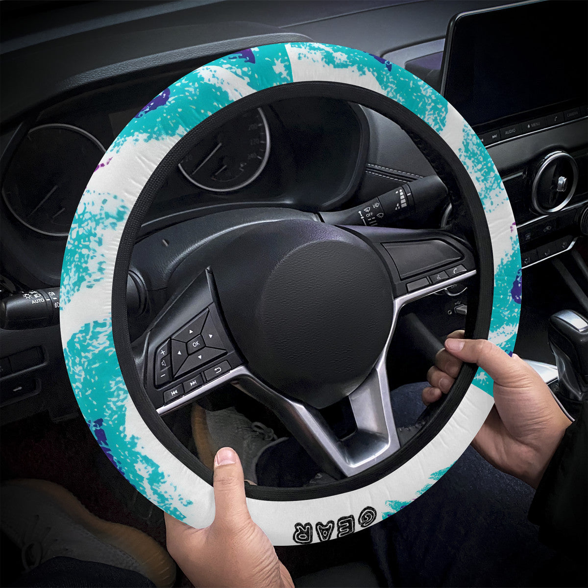 90 Jazz Solo Cup Pattern Car Steering Wheel Cover