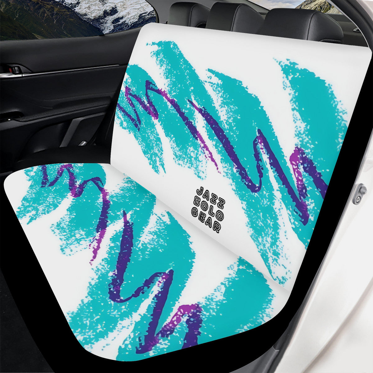 90s Jazz Solo Cup Pattern  Full Car Seat Cover Set w/Logo