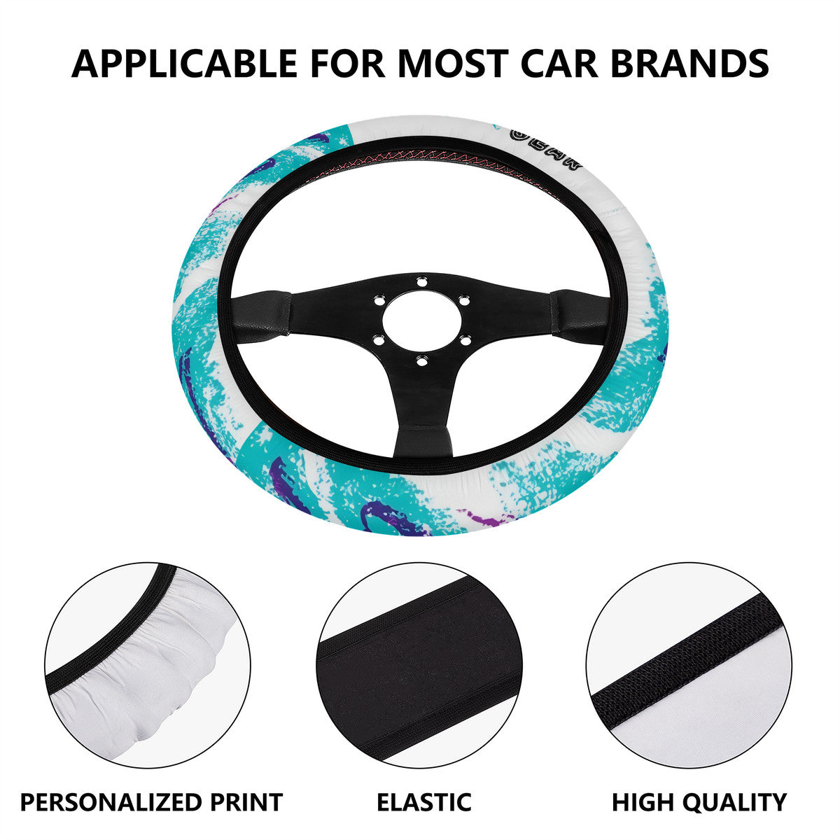 90 Jazz Solo Cup Pattern Car Steering Wheel Cover