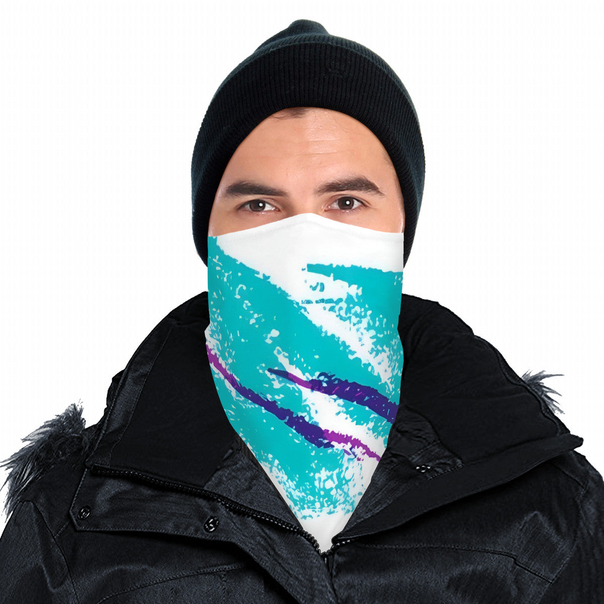 90s Jazz Solo Cup Pattern Printed Snood Scarf/Bandana