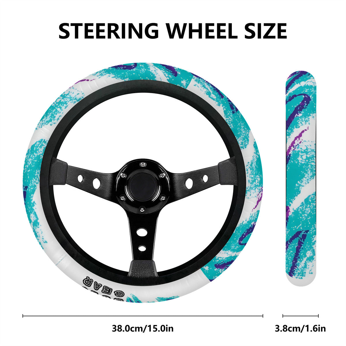 90 Jazz Solo Cup Pattern Car Steering Wheel Cover