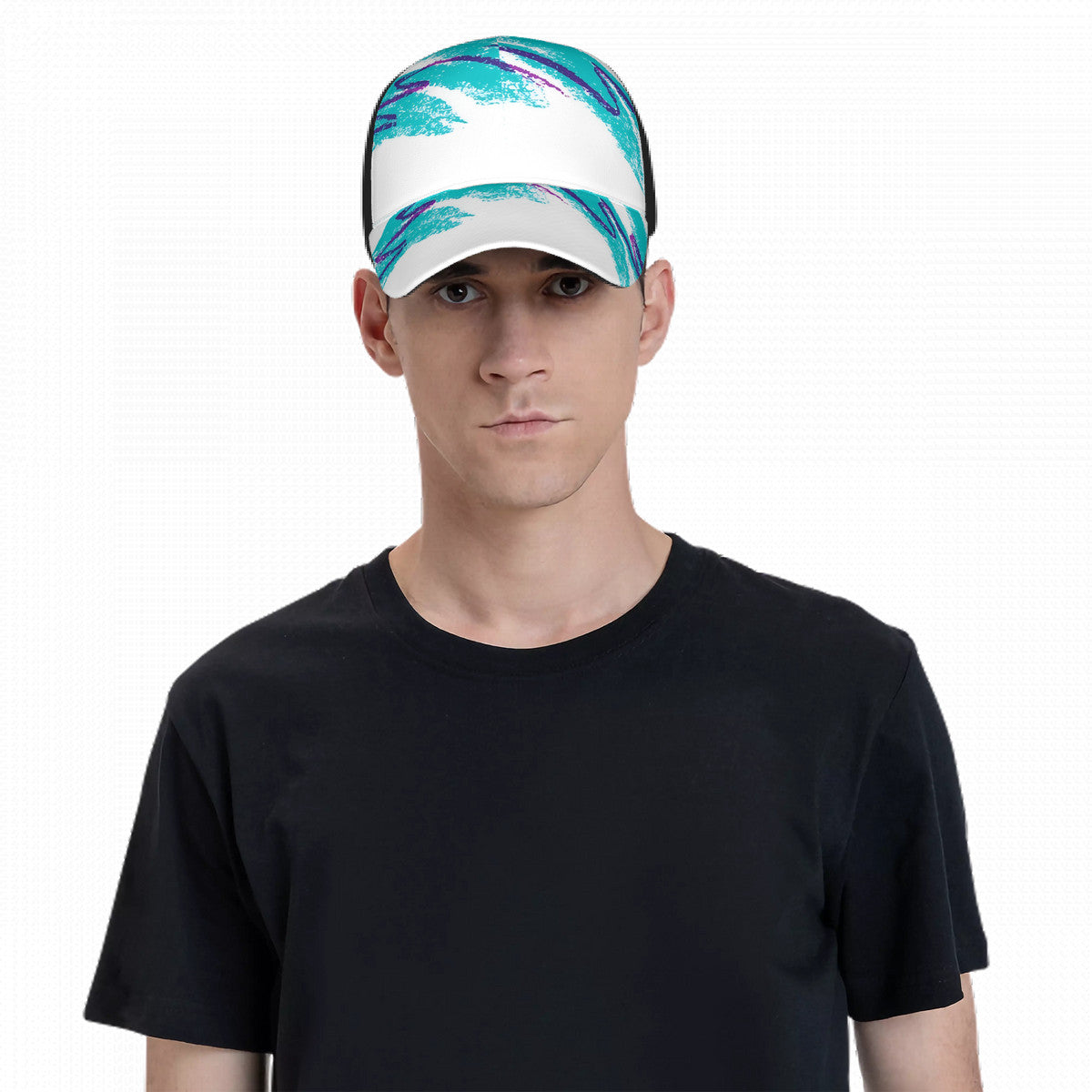 90s Jazz Solo Cup Pattern Curved Brim Baseball Cap